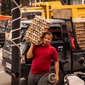 Jerry van de Beek - Man Carrying lots of Eggs